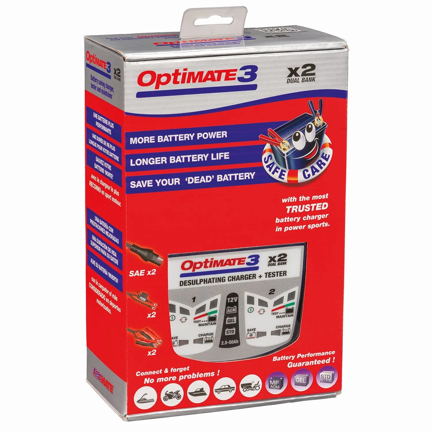 Tecmate Optimate 3 x 2 Bank 12V Batterieladegerät
