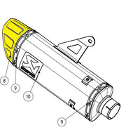 Akrapovic V-EC398 Schalldämpfer-Endkappen-Austausch