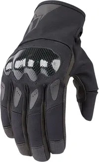 Icon Stormhawk™ Wasserdichte Motorradhandschuhe - Schwarz/Grau