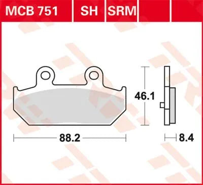 TRW SRM Serie Sinter-Roller-Bremsbeläge
