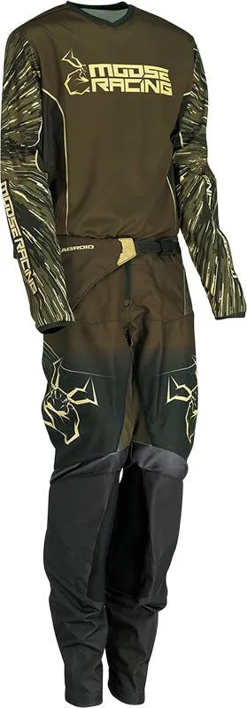 Moose Offroad Agroid Rennhose für Jugendliche – Schwarz/Braun/Oliv
