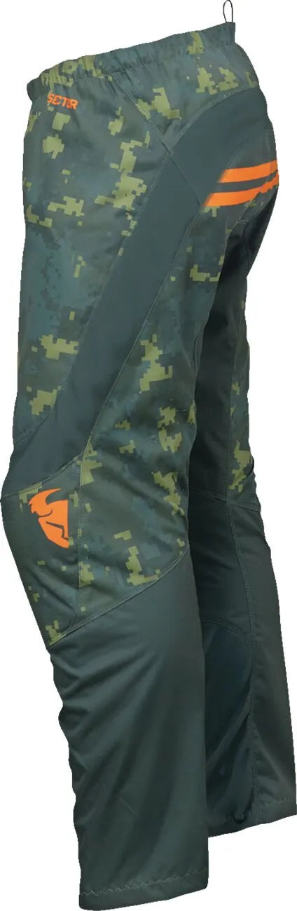 Thor Sector Digi Pants für Herren – Grün – Camouflage Grün/Orange