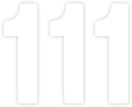 Factory Effex Pro Nummernschildgrafik (Weiß, 3er-Pack)