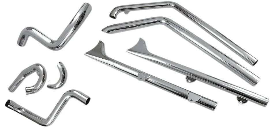 Bassani Xhaust True Duals Fishtail Auspuffanlage Chrom