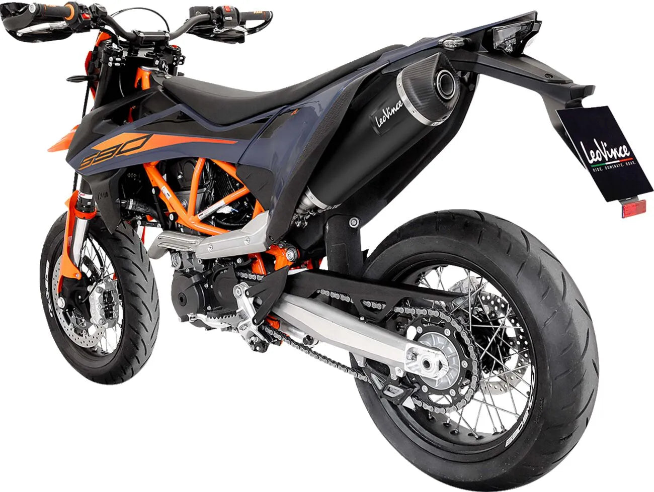 Leovince Nero Slip-on-Schalldämpfer – Dunkler, aggressiver Stil