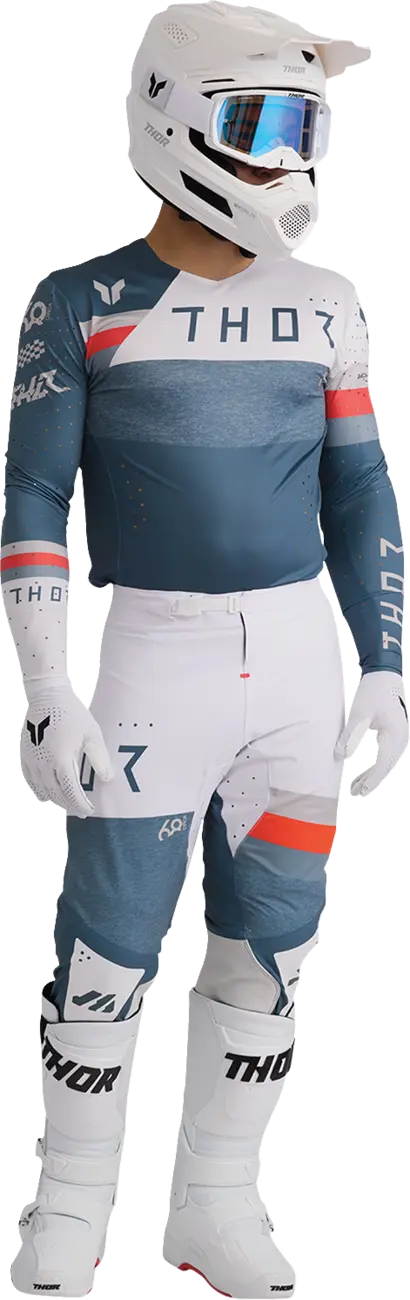 Thor Sportmode League Hose – Blau/Hellgrau/Rot/Weiß