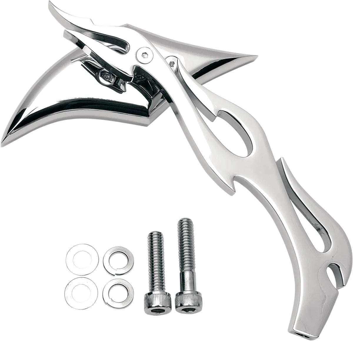 Drag Specialties Gothic-Spiegel mit skulpturiertem Stiel