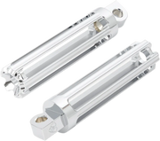 Arlen Ness 10-Gauge Fußrasten mit Außengewinde, verchromt