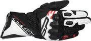 Alpinestars SP-3 Motorradhandschuhe aus Leder – Schwarz/Weiß/Fluoreszierendes Rot