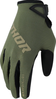 Thor Youth Ridemode Static MX Handschuhe – Schwarz/Camo Grün