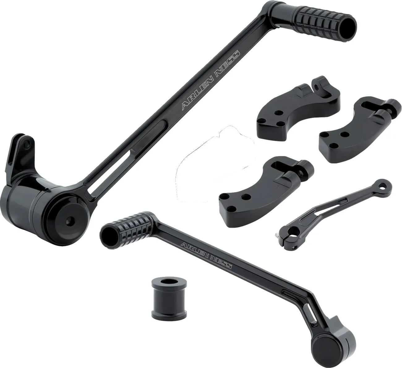 Arlen Ness Extended Foot Control Kit Schwarz eloxiert