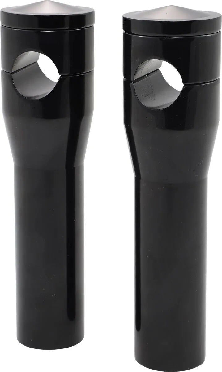 Accutronix Elite 6" Schwarze Lenkererhöhungen aus Billet-Aluminium