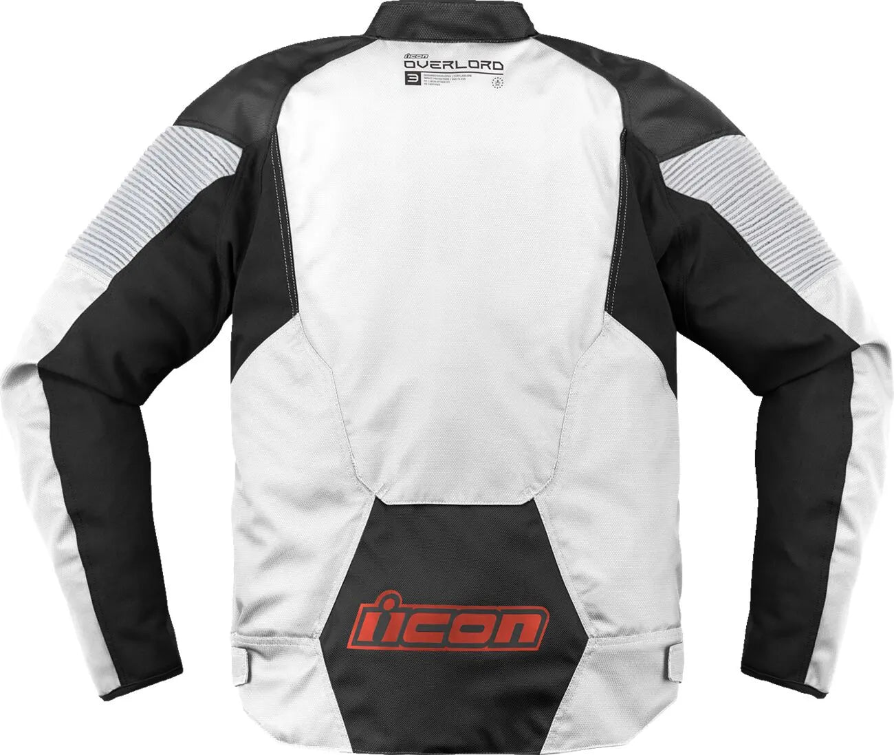 Icon Overlord3 Sportjacke für Herren – Schwarz/Rot/Weiß