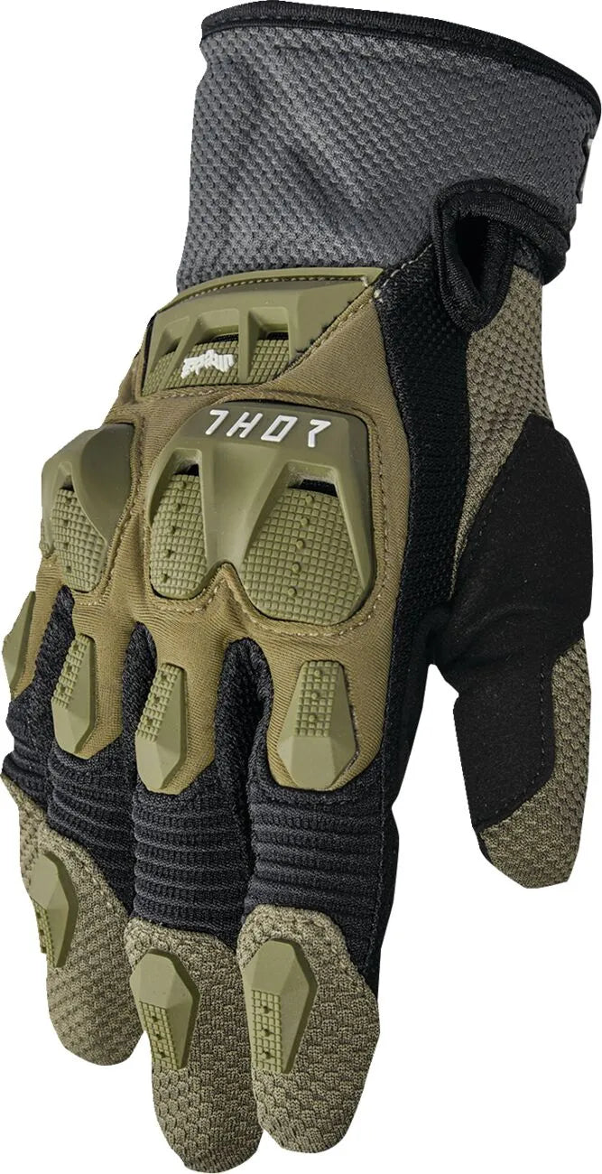 Thor Terrain Handschuhe – Schwarz/Anthrazit/Olivgrün