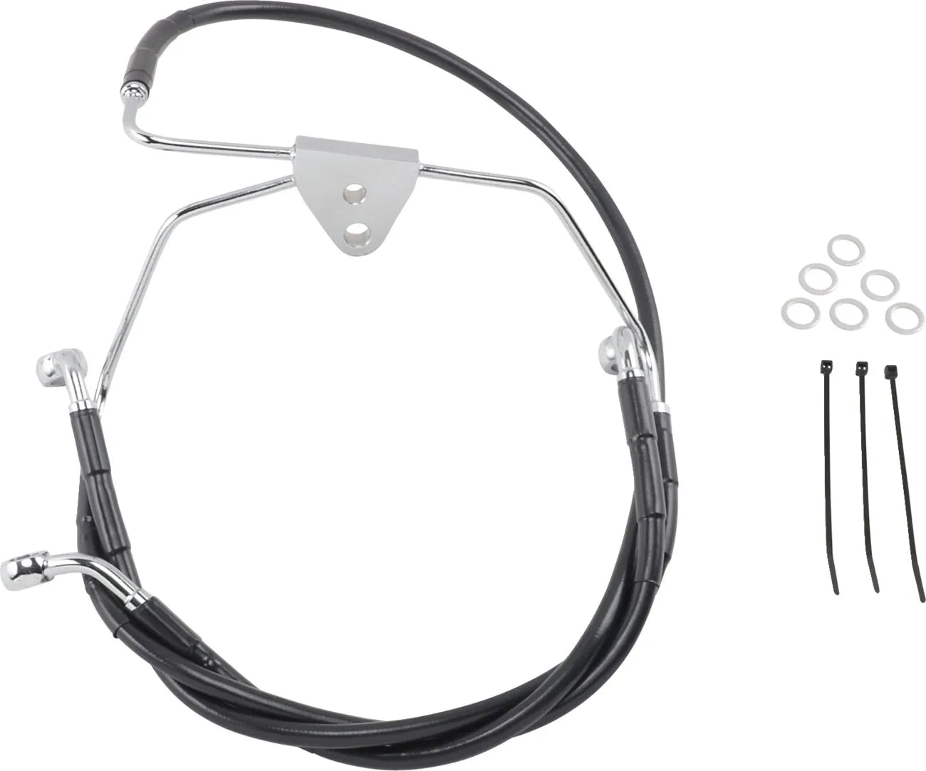 Drag Specialties Bremsleitungssatz aus schwarzem Vinyl