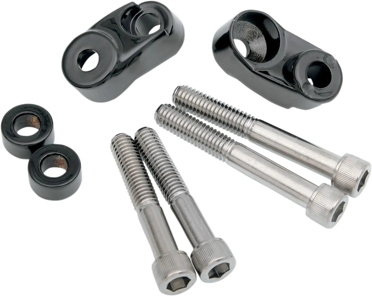 Drag Specialties Kurze Blinkerhalterungen 49 mm Schwarz