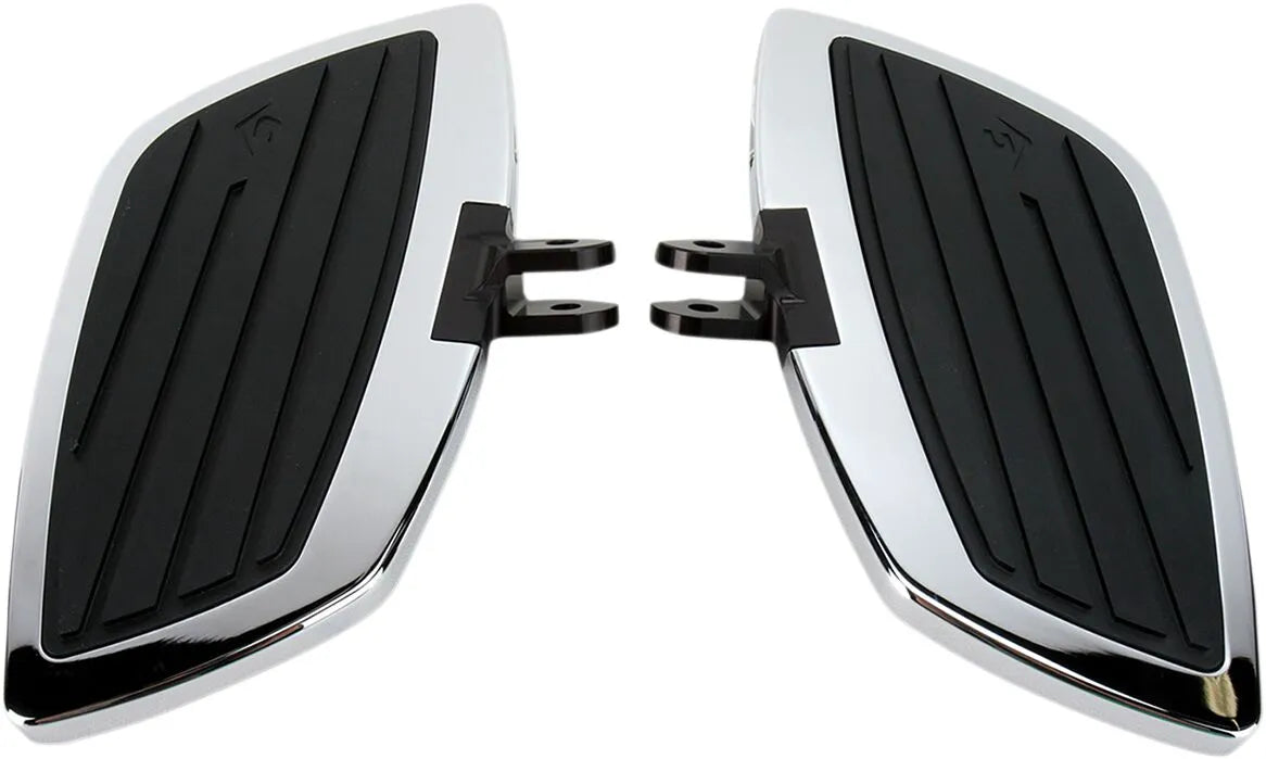 Cobra Swept Trittbrett-Set – Chrom &amp; Schwarz