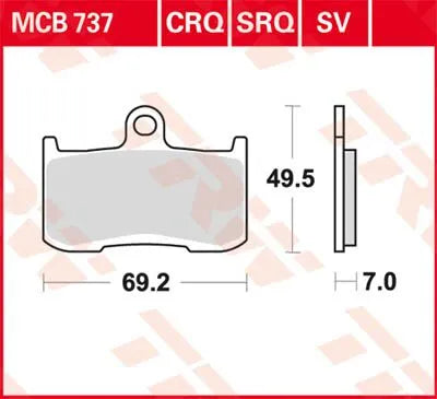 TRW Allround-Sintermetall-Bremsbeläge, 2er-Set