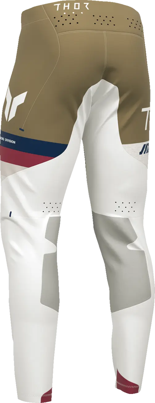 Thor Sportmode League Hose – Beige/Weiß/Marineblau/Kastanienbraun