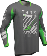 Thor Launchmode Futura Jersey – Hellgrau/Anthrazitgrau/Fluoreszierendes Grün