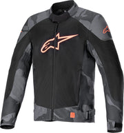 Alpinestars T-SP X Superair Jacke – Camouflage Grau, Rot Fluo, Schwarz