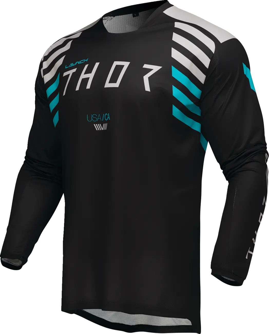 Thor Launchmode Zone Jersey – Schwarz/Sand/Hellgrau/Türkis