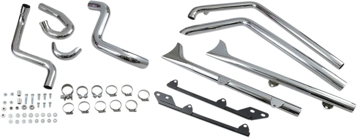 Bassani Xhaust True Duals Fishtail Auspuffanlage Chrom