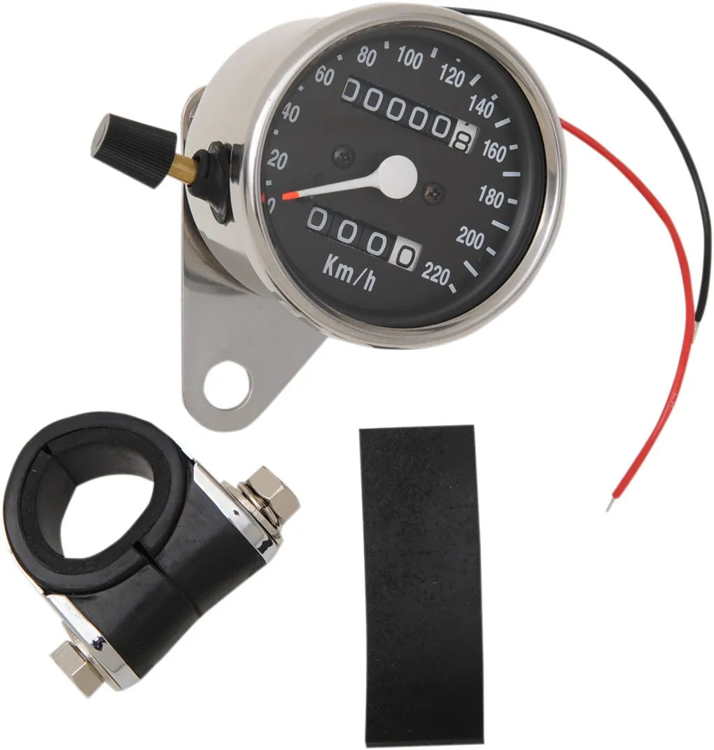 Drag Specialties 2,4" Mini-Mechanischer Tachometer