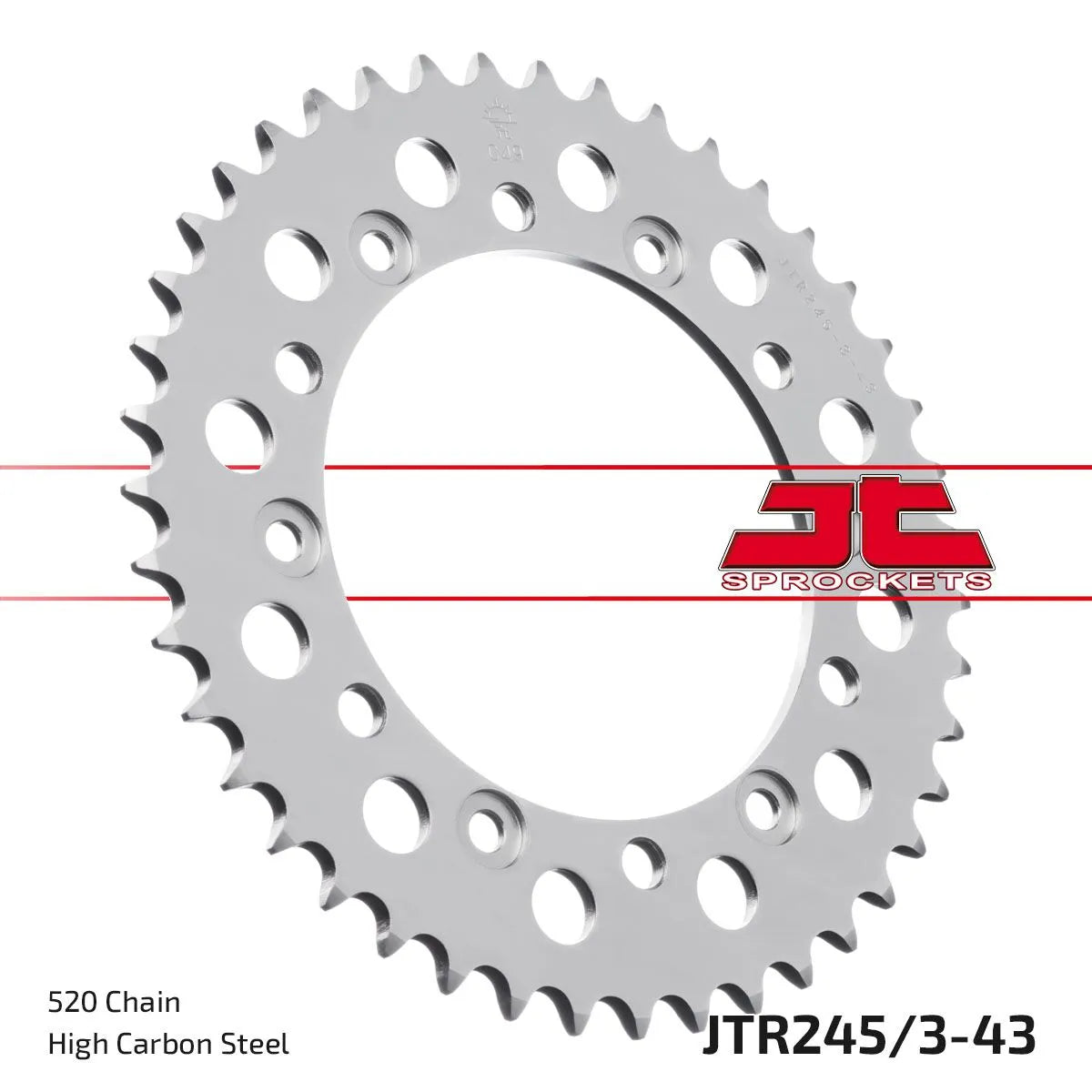 JT Sprockets Stahl-Kettenrad hinten 520-43 Zähne