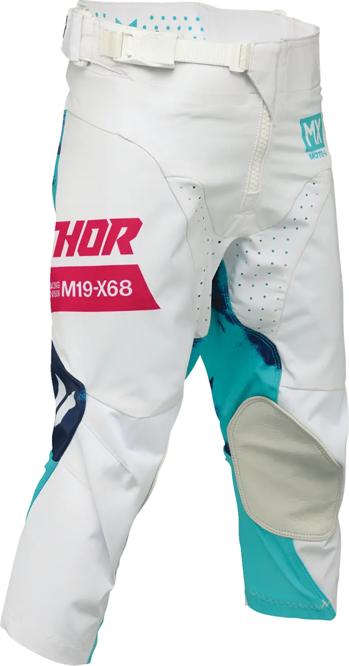 Thor Youth Launchmode Bleach Rennhose – Blau/Rosa/Weiß/Türkis
