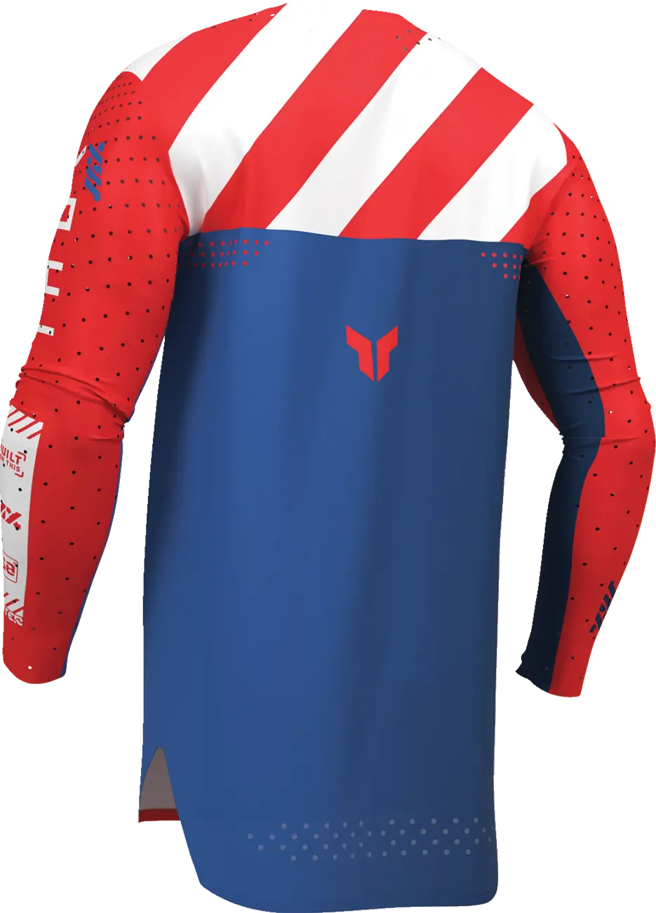 Thor Sportmode Synth Jersey – Blau/Rot/Weiß