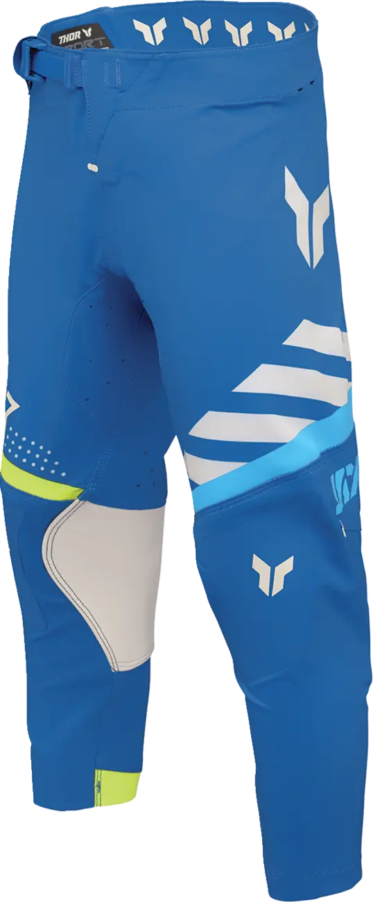 Thor Youth Sportmode Synth Hose – Blau/Weiß/Gelb