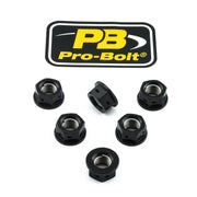 Pro Bolt Aluminium-Kettenradmuttern - Schwarz (6er-Pack)