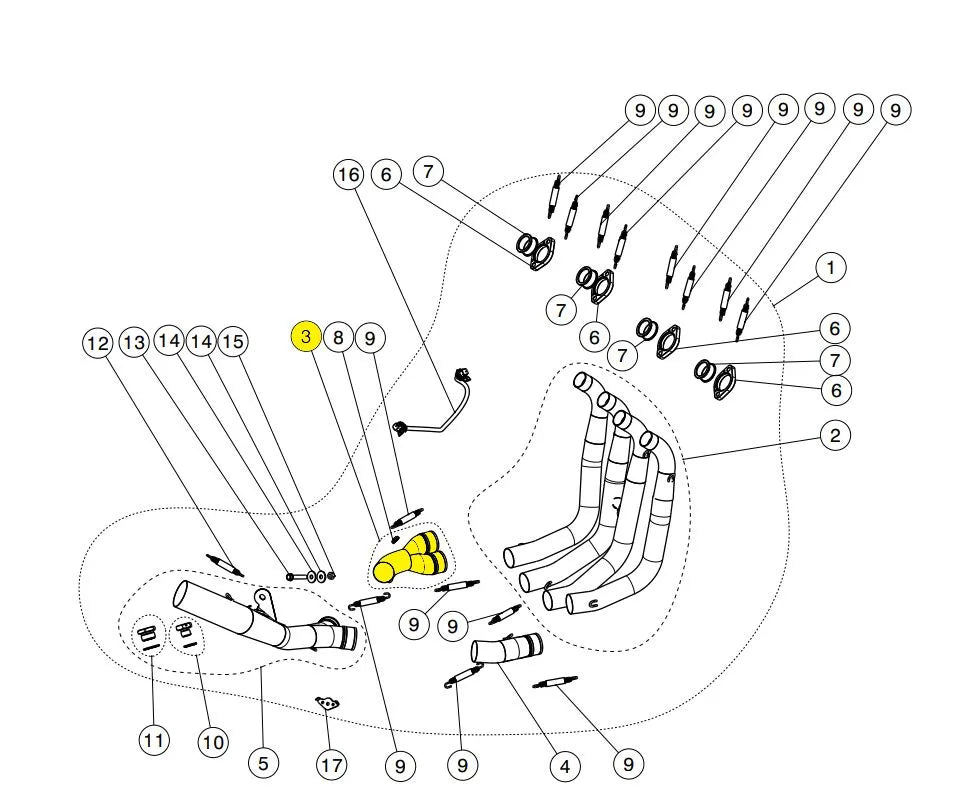 Akrapovic-Krümmer für S1000rr 4-in-1-System