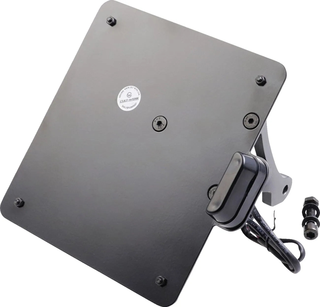 Cult Werk Kennzeichenhalter – Schwarz pulverbeschichteter Stahl