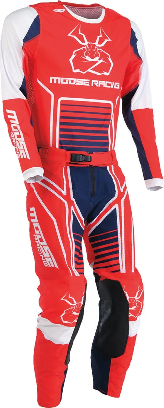 Moose Offroad Agroid Hose für Herren – Schwarz/Blau/Rot/Weiß