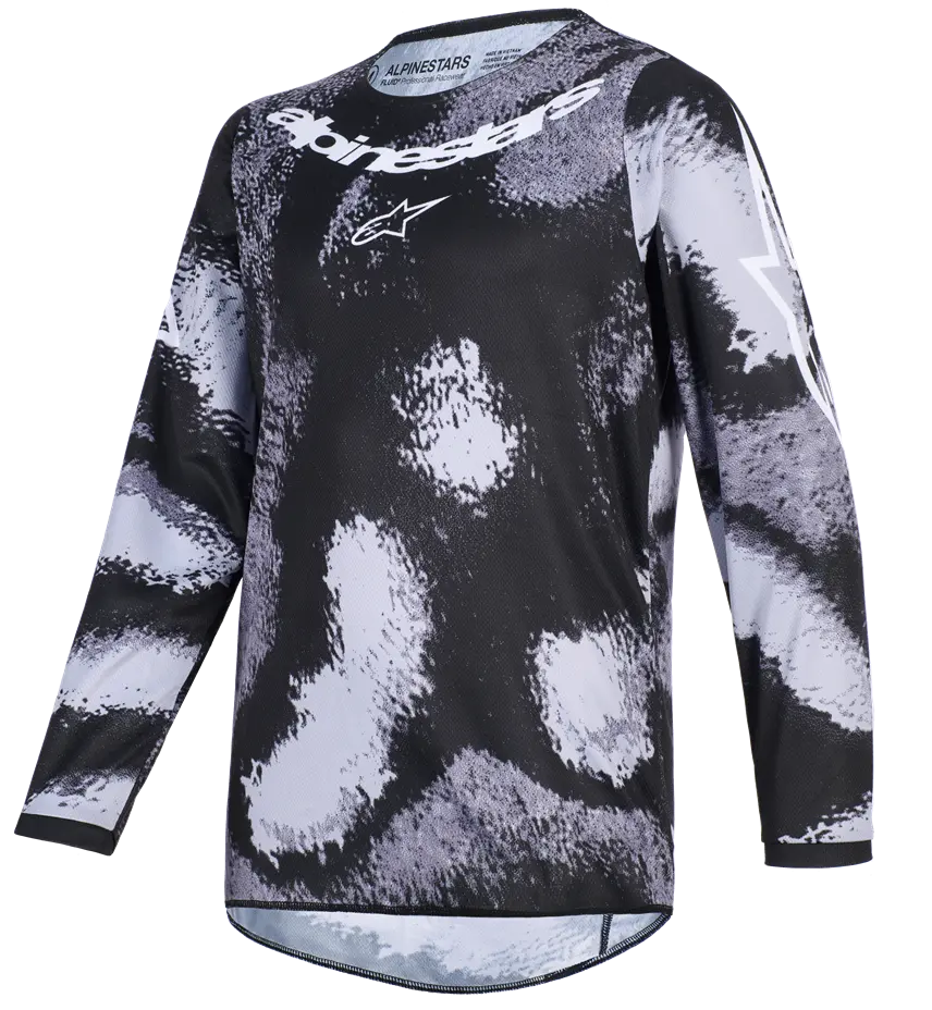 Alpinestars Fluid Land Jersey für Kinder und Jugendliche – Camouflage/Grau