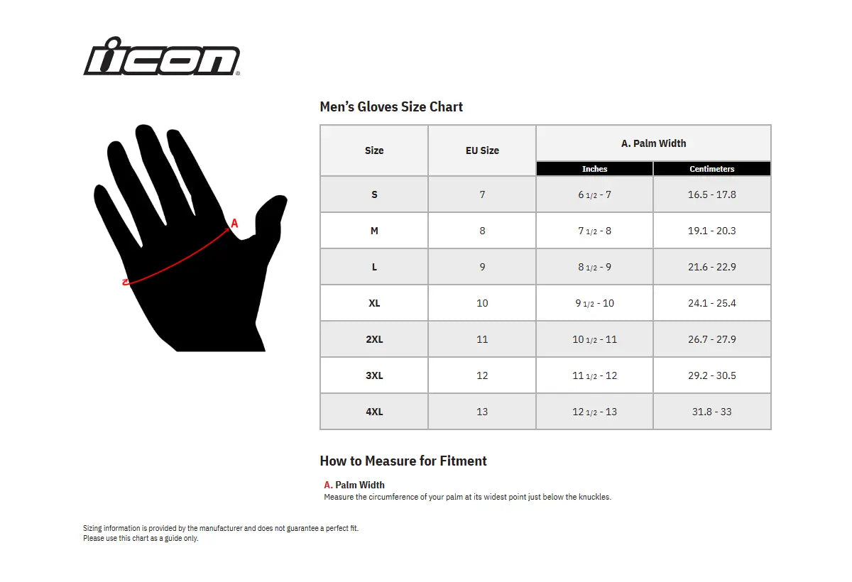 Icon Anthem3™ Handschuhe – Schwarz/Rot