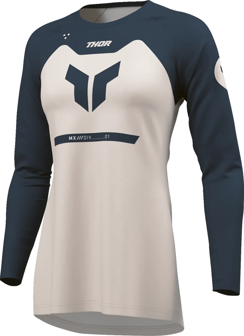 Thor Damen-Trikot Ridemode Menace – Hellgrau/Mitternachtsblau