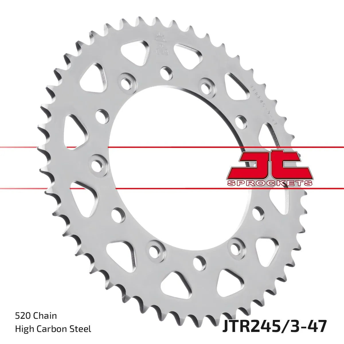 JT Sprockets Stahl-Kettenrad hinten - 520, 47 Zähne