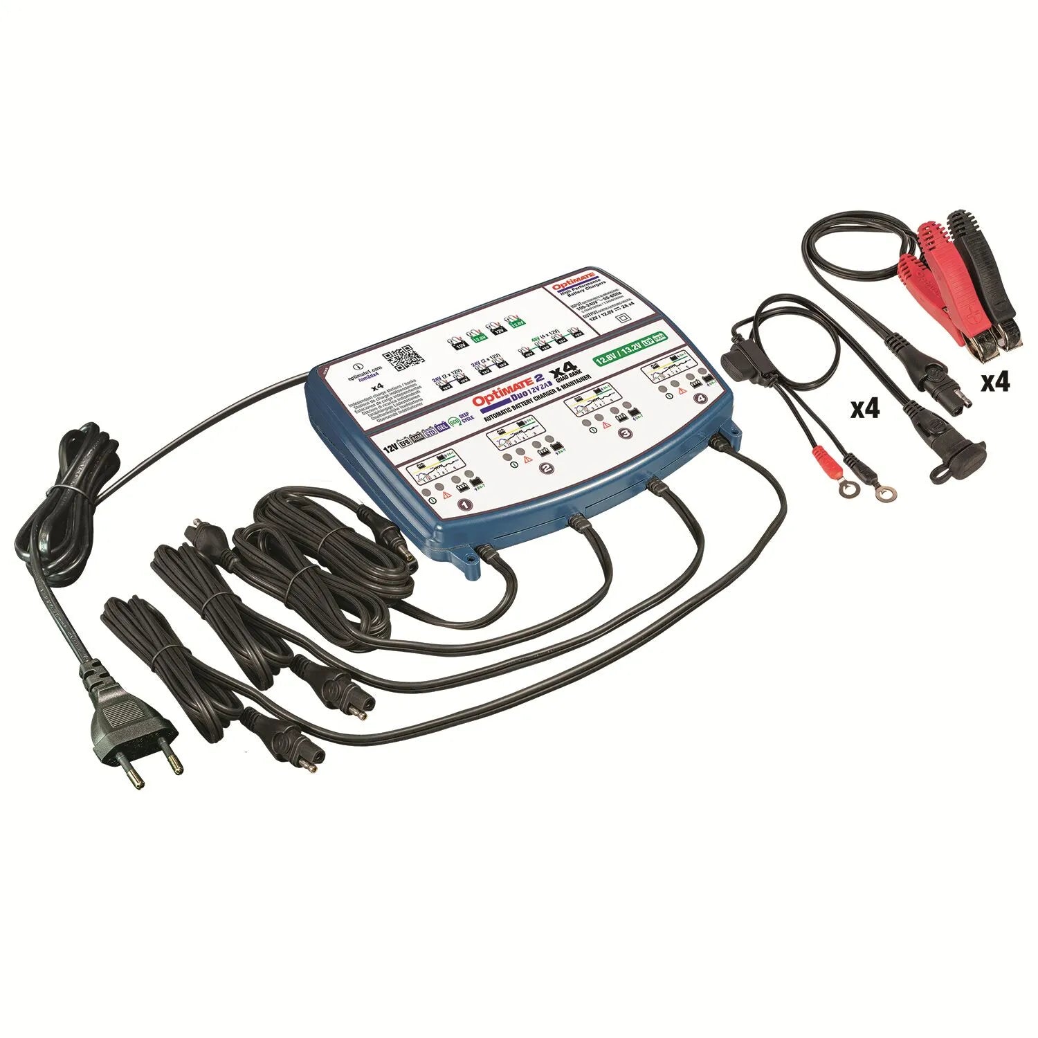 Tecmate Optimate 2 Duo X 4-Bank-Batterieerhaltungsgerät