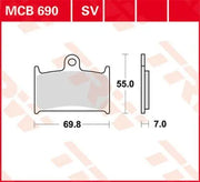 TRW SV-Serie Sinterbremsbeläge - Vorderachse