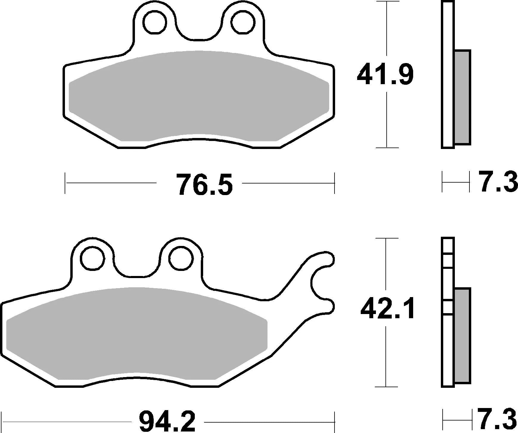 SBS HF Street Keramik-Organische Bremsbeläge