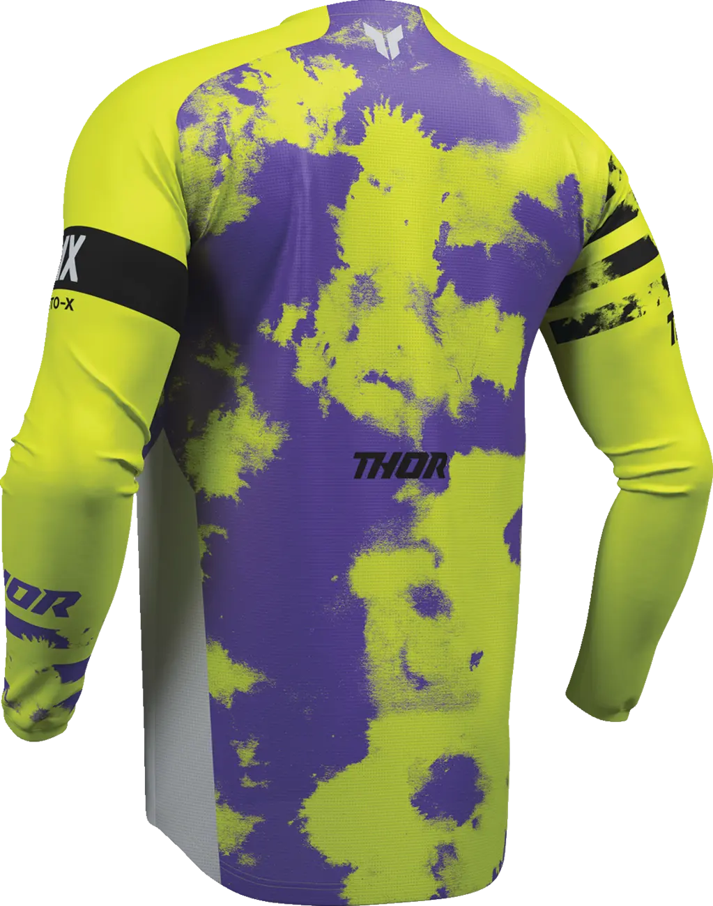Thor Launchmode Bleach Motocross-Trikot – Schwarz/Grau/Lila/Säure