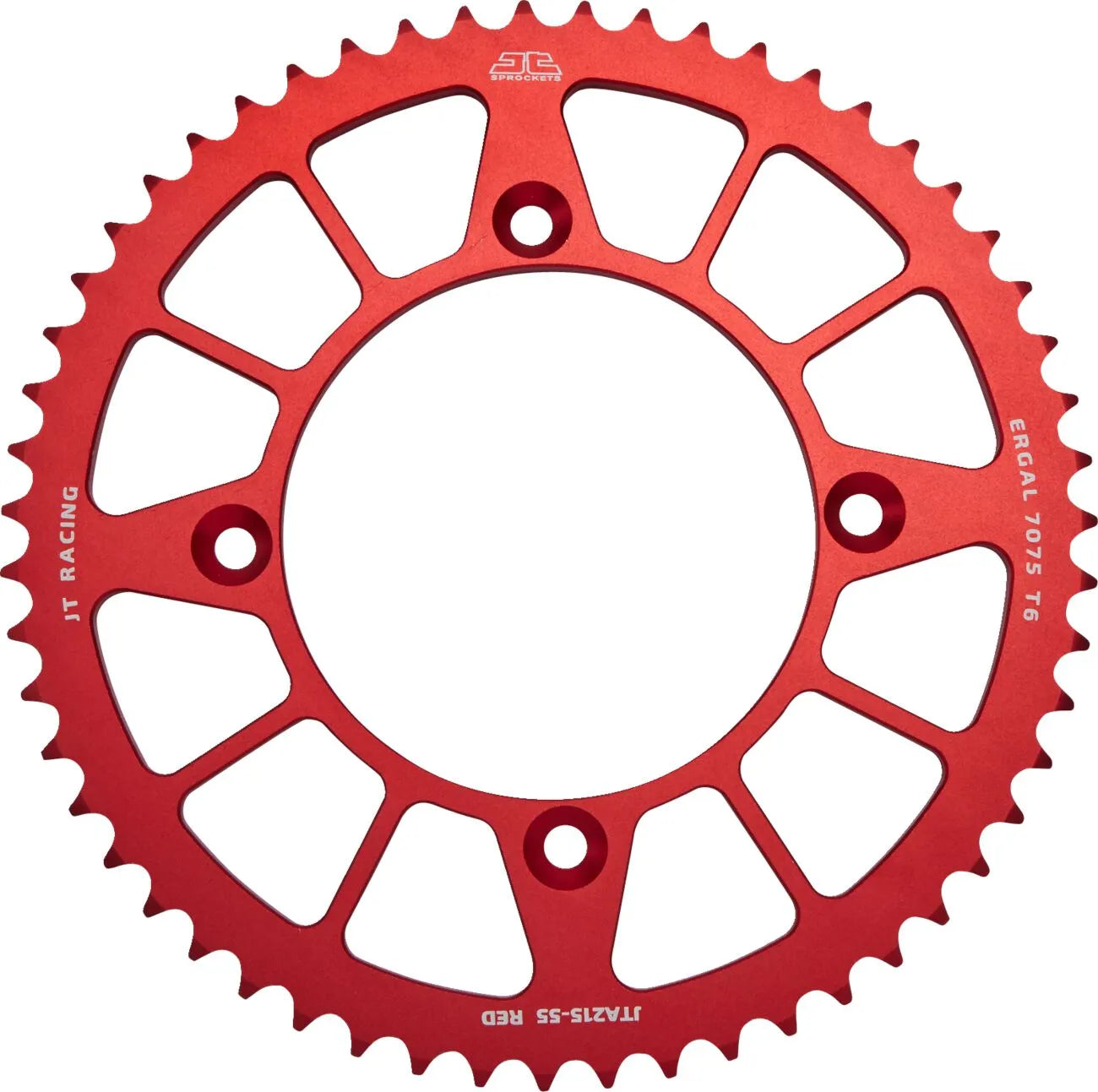 JT Sprockets Kettenrad hinten - 55 Zähne, rotes Aluminium
