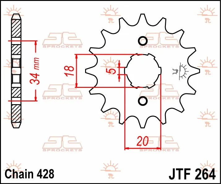 JT Sprockets Ritzel vorne - 17 Zähne