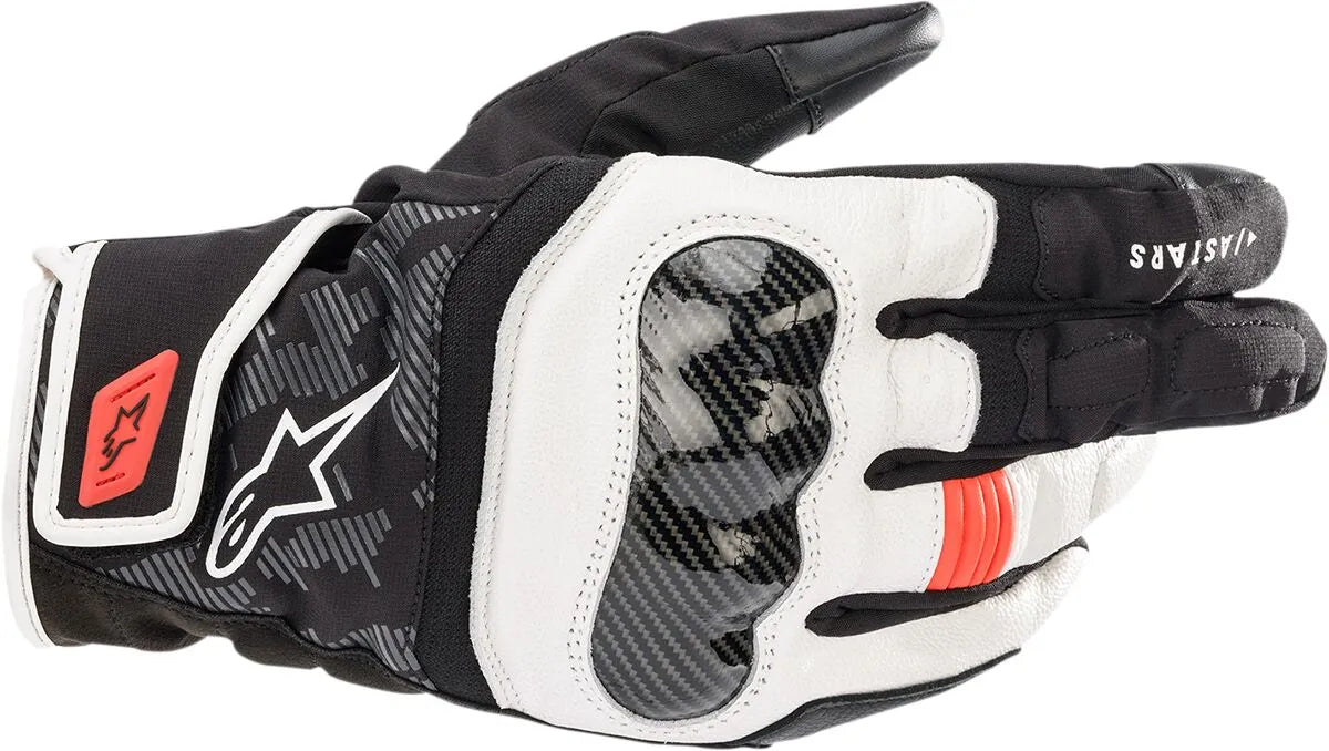 Alpinestars SMX Z Drystar Handschuhe – Schwarz/Weiß/Fluoreszierendes Rot