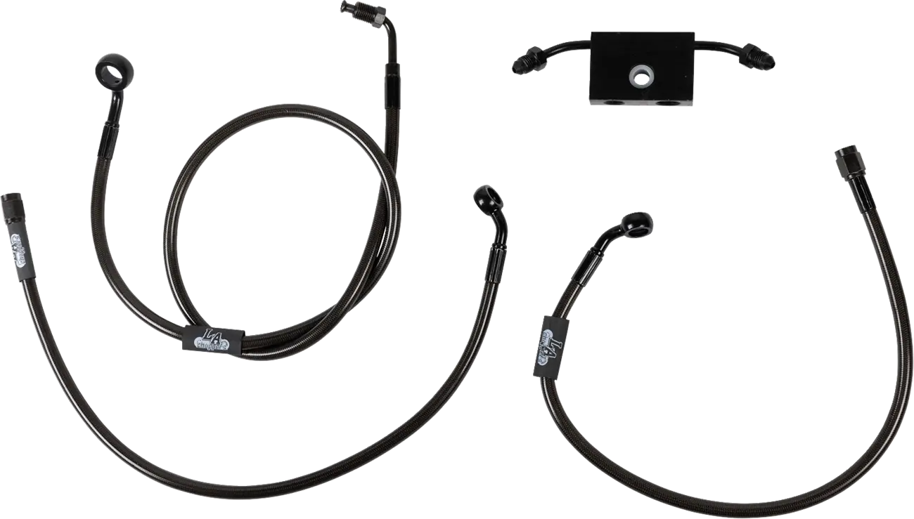 La Choppers Midnight Stahlflex-Bremsleitungssatz mit ABS