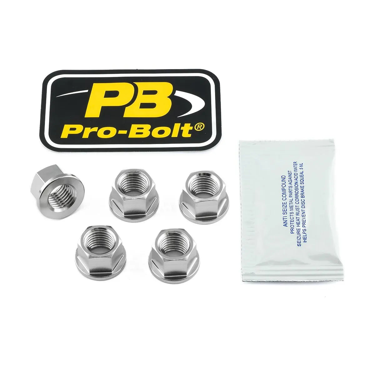 Pro Bolt Edelstahl-Kettenradmuttern – 5er-Pack