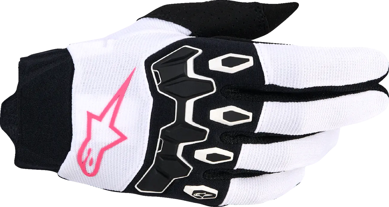 Alpinestars Stella Full Bore V2 Damen-MX-Handschuhe – Schwarz/Weiß/Neonpink